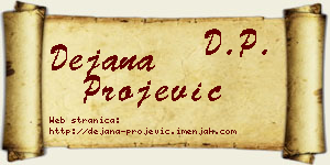 Dejana Projević vizit kartica